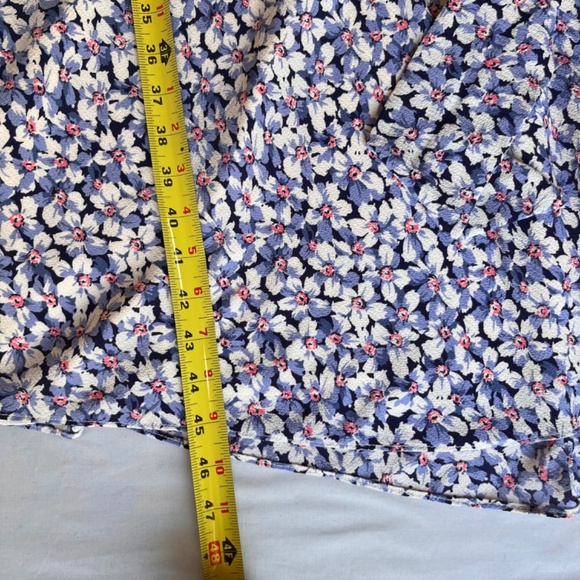 RALPH LAUREN Black Label Floral v-neck Midi Dress Blue/Multi Size 8 - Picture 8 of 9